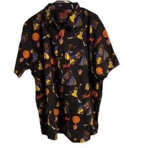 Middle Of Beyond Button Up Shirt Teen Wolf Michael J Fox Short Sleeve Mens 3XL